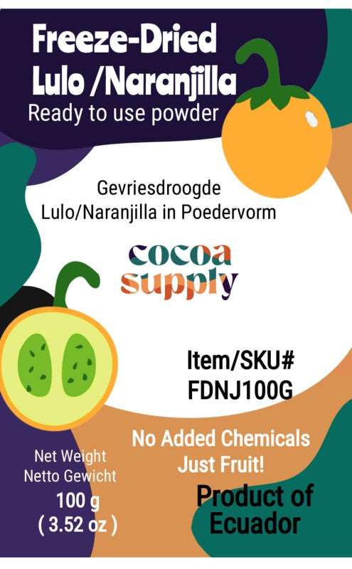 label for freeze dried lulo naranjilla