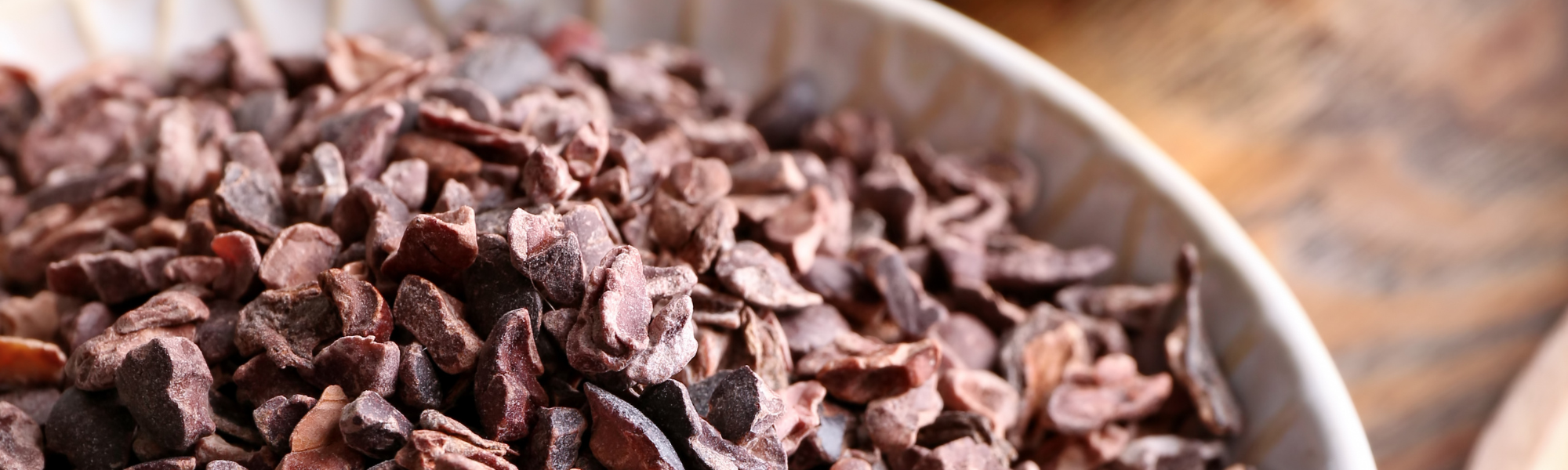 Cacao Nibs close up in a bowl